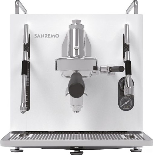 Кофемашина Sanremo Cube V Absolute 1 гр. полуавтомат, стальная белая