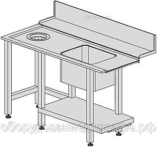 Стол для посудомоечной машины Kromo K8E-SX левый