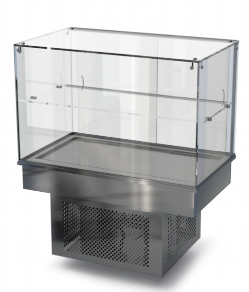 Холодильная витрина встраиваемая (стекло) КАМИК 1100*450*600(1150)