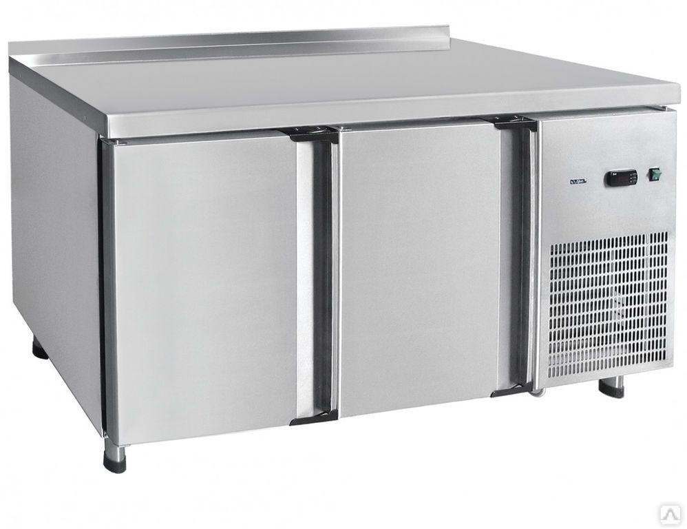 Стол холодильный Abat СХС-60-01-СО, 2 двери, среднетемпературный, t (-2+8°С), охлаждаемая столешница, 1500х600х860