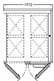 Шкаф расстоечный  Pavailler  CF 68-4/2 CPS 60X80 2 двери 4 тележки